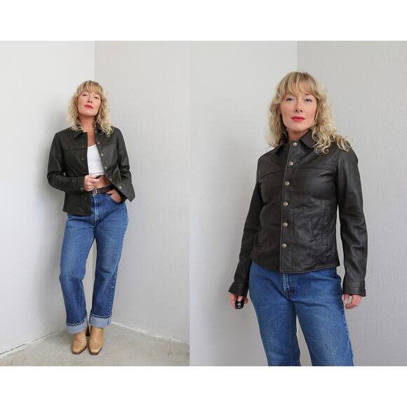 New Without Tags FRYE Lamb Leather Moto Jacket ~ Women's Large OR Extra Large